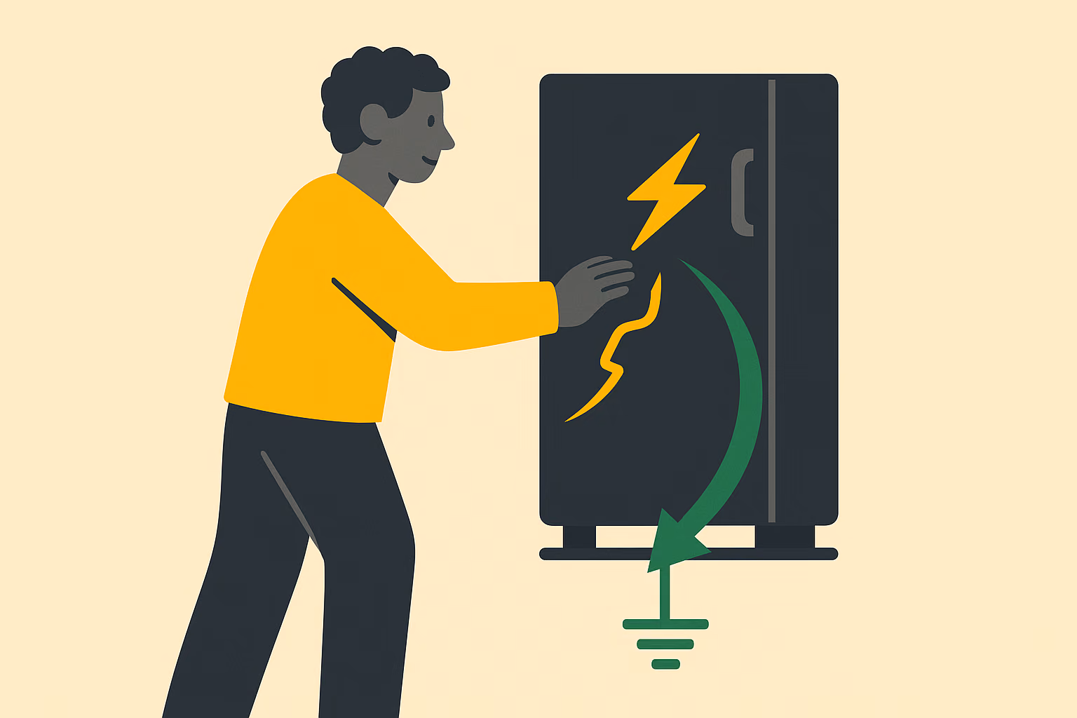 aterramento residencial protegendo contra choque elétrico